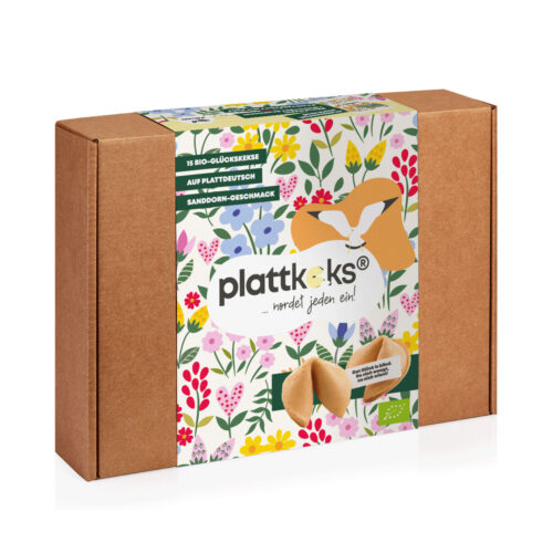 plattkeks® Sanddorn BIO Blumen, 15er